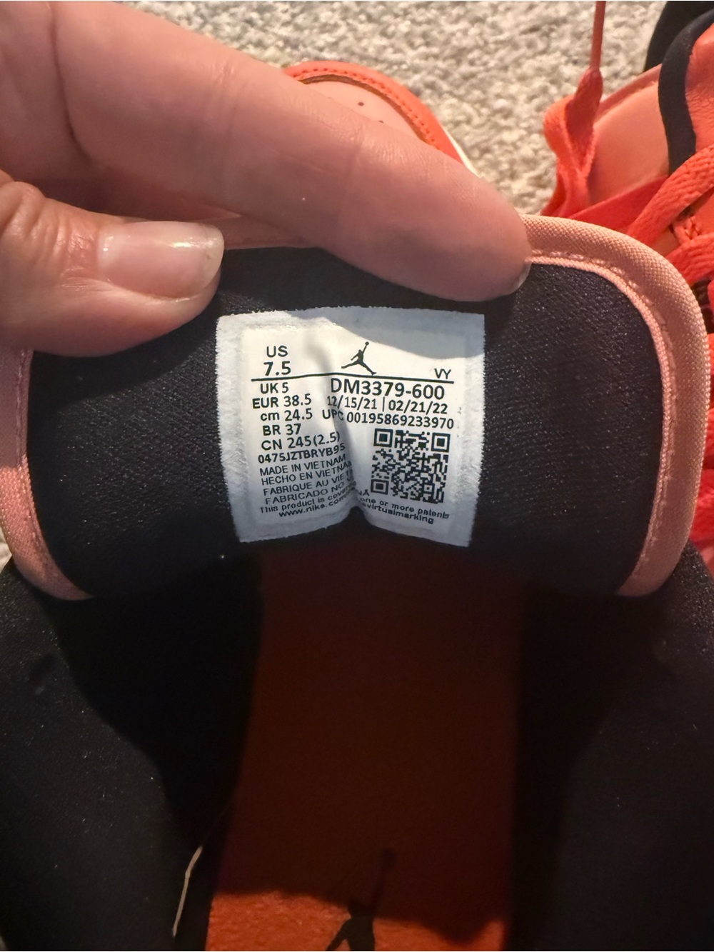 Nike Women's Sneakers - Pink, Orange, Black - Picture 3 of 3